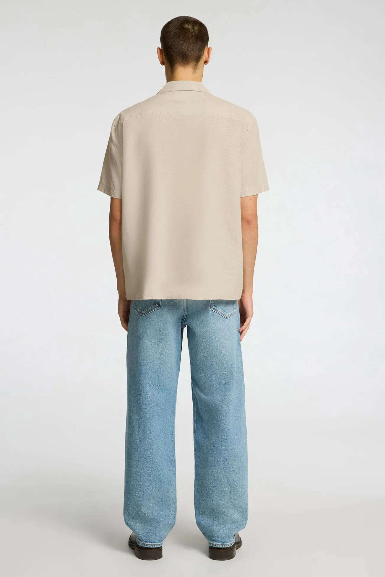 Camisa de lino de manga corta