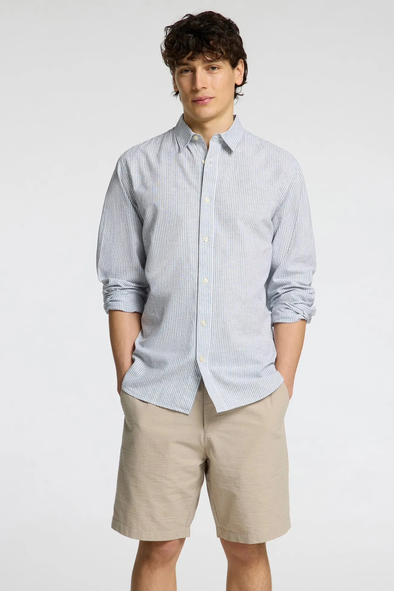Camisa de lino de manga larga