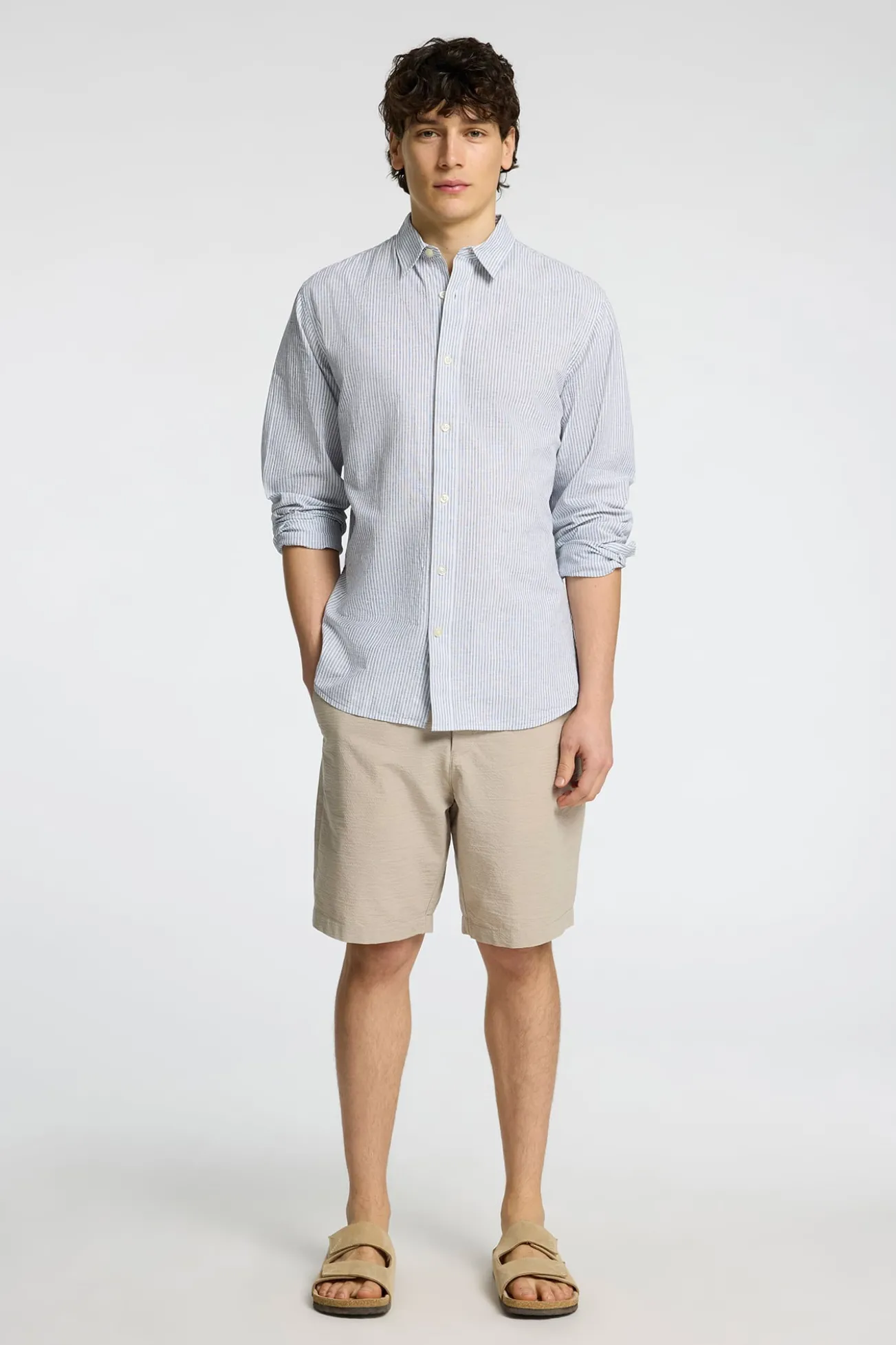 Camisa de lino de manga larga