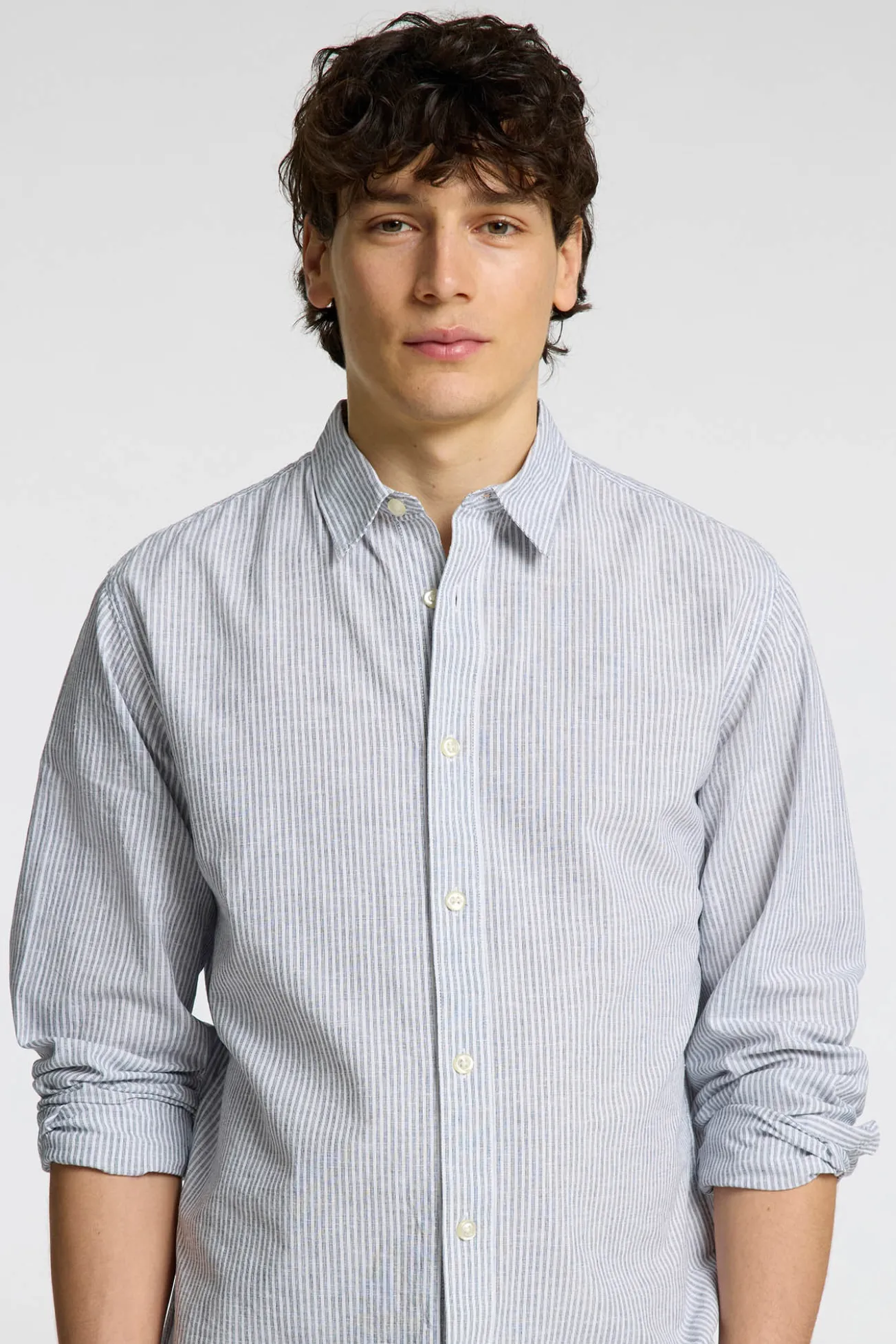 Camisa de lino de manga larga
