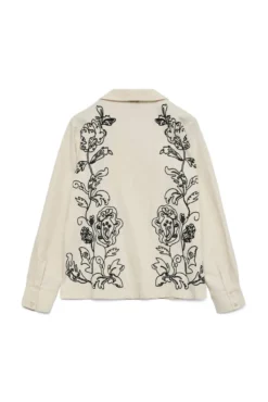 Camisa de lino estampada