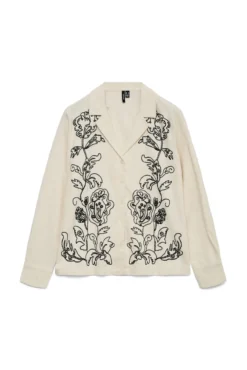 Camisa de lino estampada