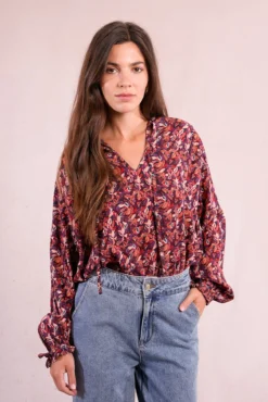 Camisa de manga larga abullonada