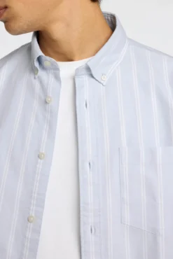 Camisa de manga larga con bolsillo 100% algodón