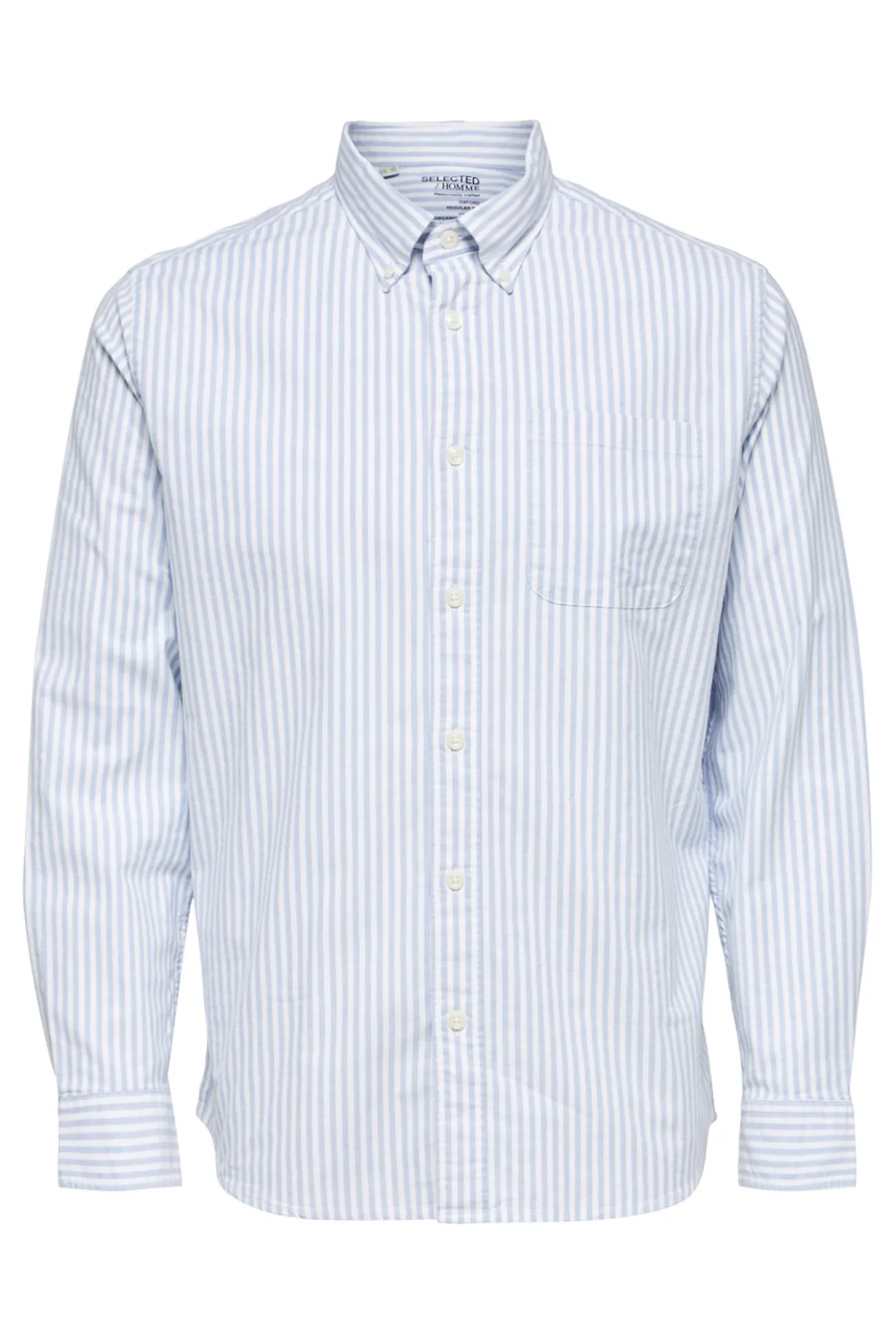 Camisa de manga larga con bolsillo 100% algodón