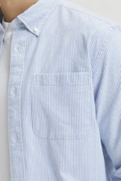 Camisa de manga larga con bolsillo 100% algodón