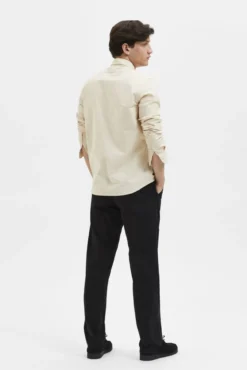 Camisa de manga larga con bolsillo 100% algodón