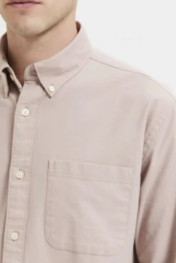 Camisa de manga larga con bolsillo 100% algodón