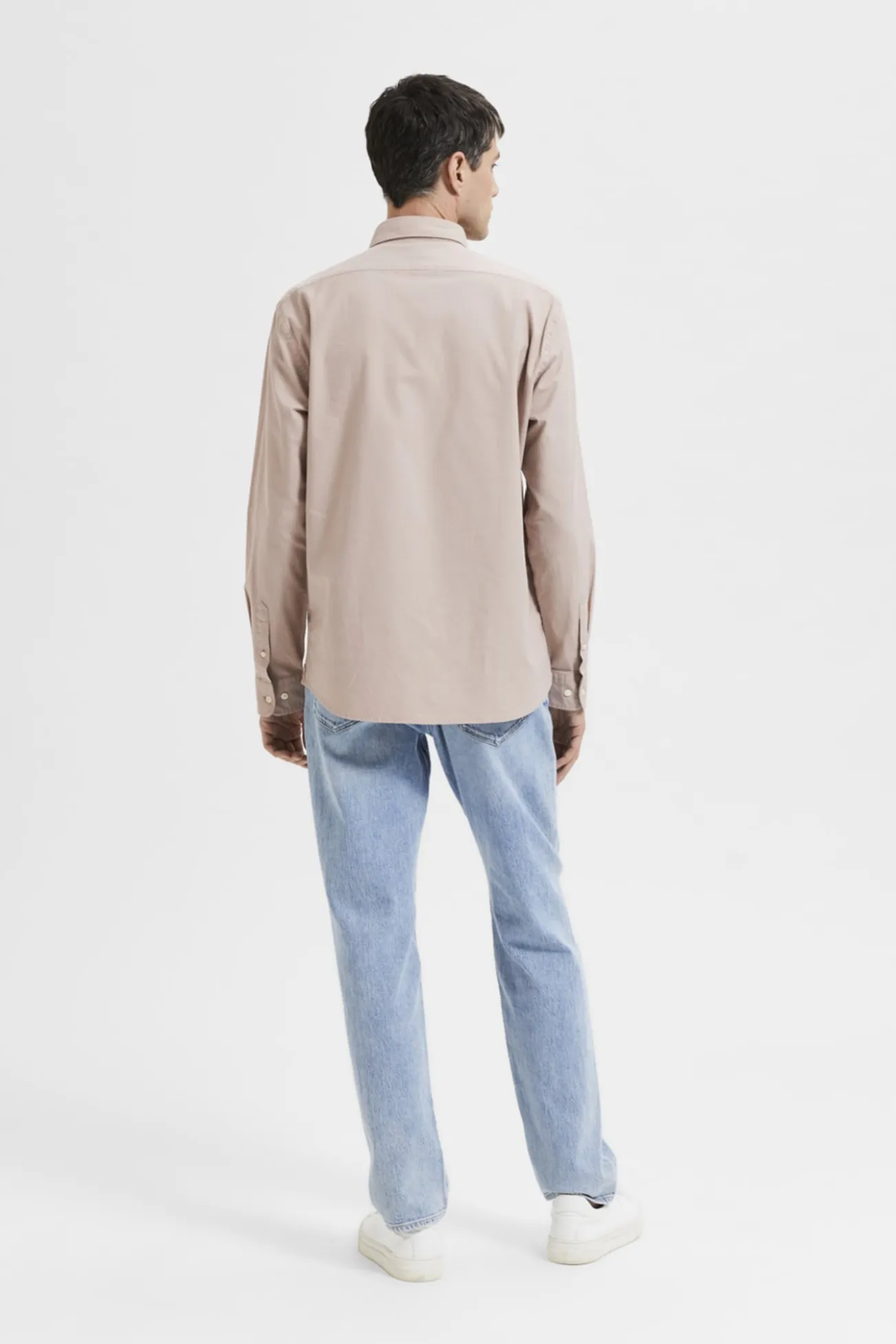 Camisa de manga larga con bolsillo 100% algodón