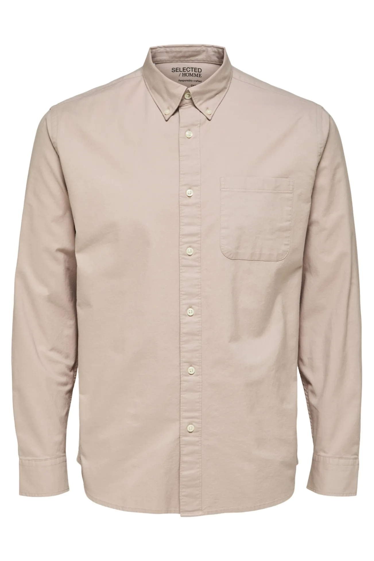 Camisa de manga larga con bolsillo 100% algodón