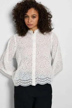 Camisa de manga larga con bordado confeccionada 100% con algodón orgánico