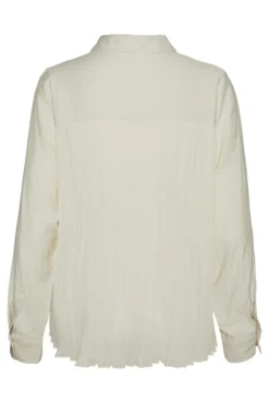 Camisa de manga larga con espalda plisada