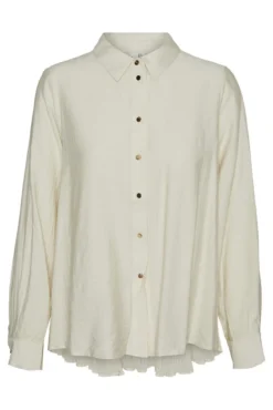 Camisa de manga larga con espalda plisada