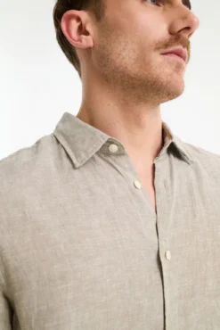 Camisa de manga larga 100% lino