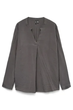 Camisa de manga larga y cuello pico Curve