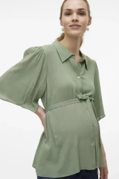 Camisa de manga 2/4 maternity y lactancia