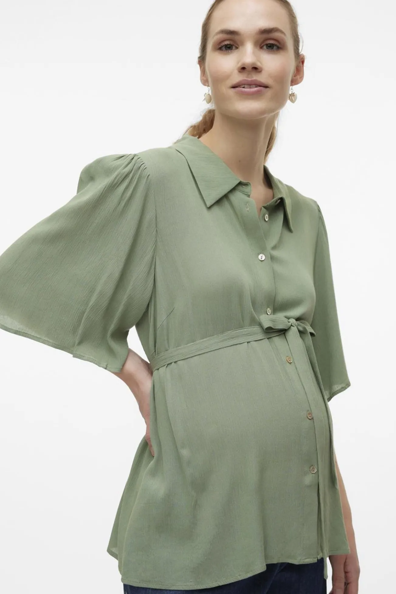 Camisa de manga 2/4 maternity y lactancia