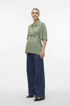 Camisa de manga 2/4 maternity y lactancia
