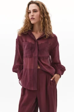 Camisa de mangas abullonadas