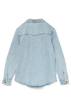 Camisa denim de manga larga