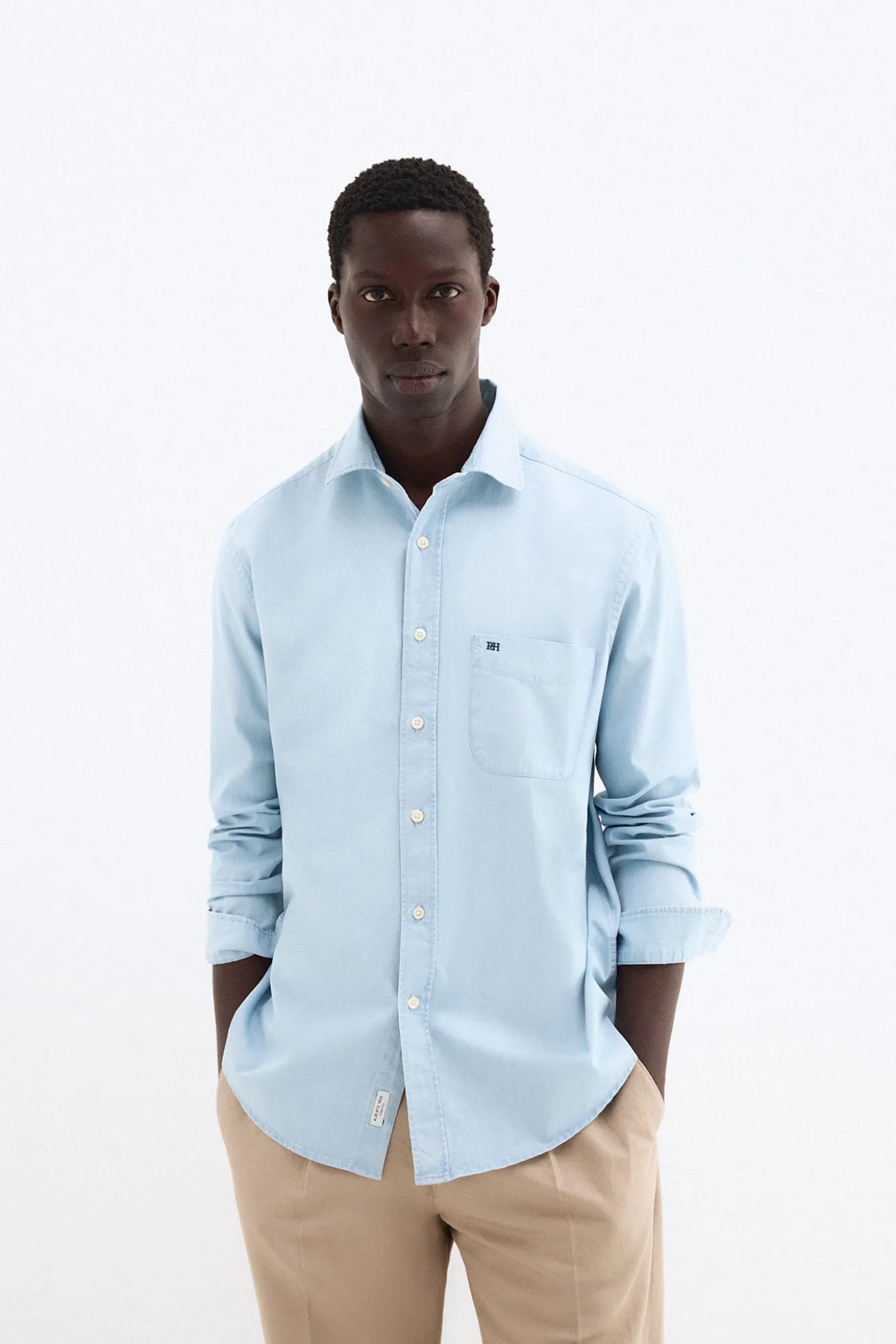 Camisa denim tejido italiano