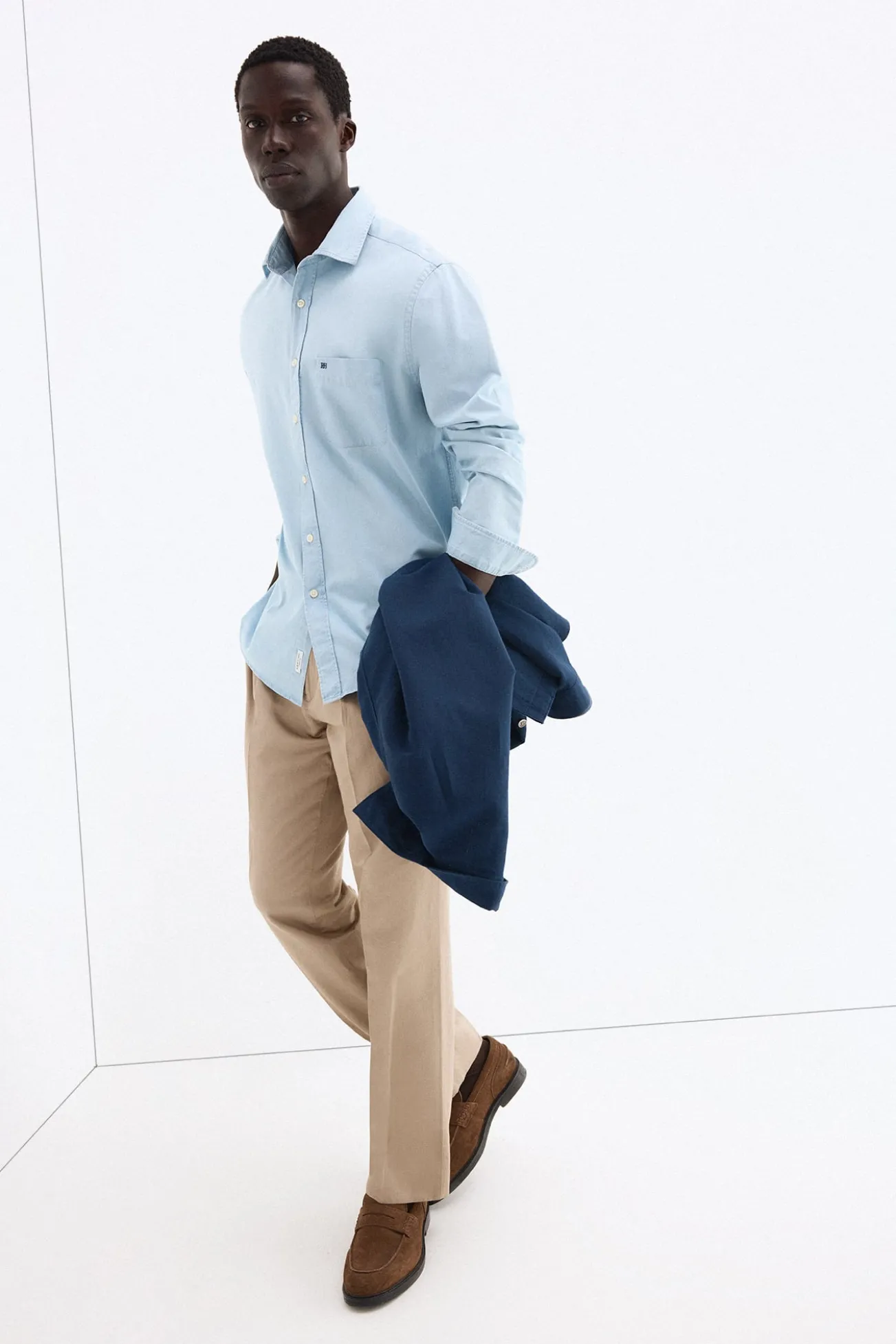 Camisa denim tejido italiano