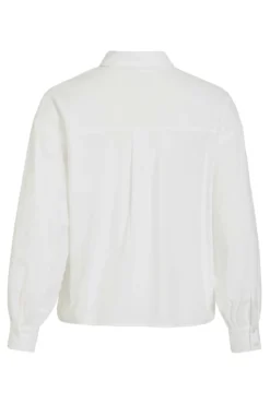 Camisa de viscosa y algodón con encaje