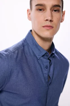 Camisa dobby bicolor