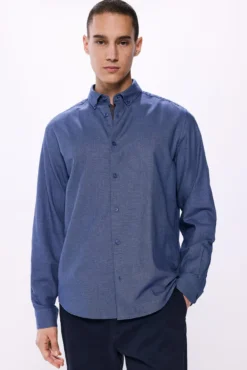 Camisa dobby bicolor
