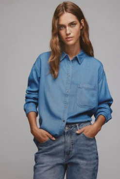 Camisa efecto Denim