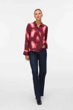 Camisa efecto satinado