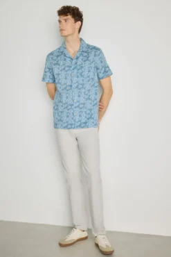 Camisa estamapada manga corta