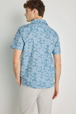 Camisa estamapada manga corta