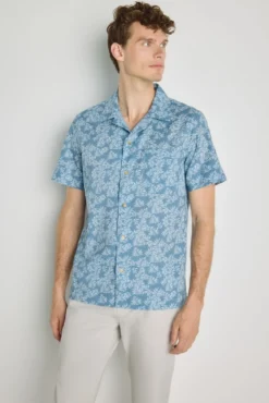 Camisa estamapada manga corta
