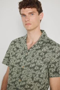 Camisa estamapada manga corta