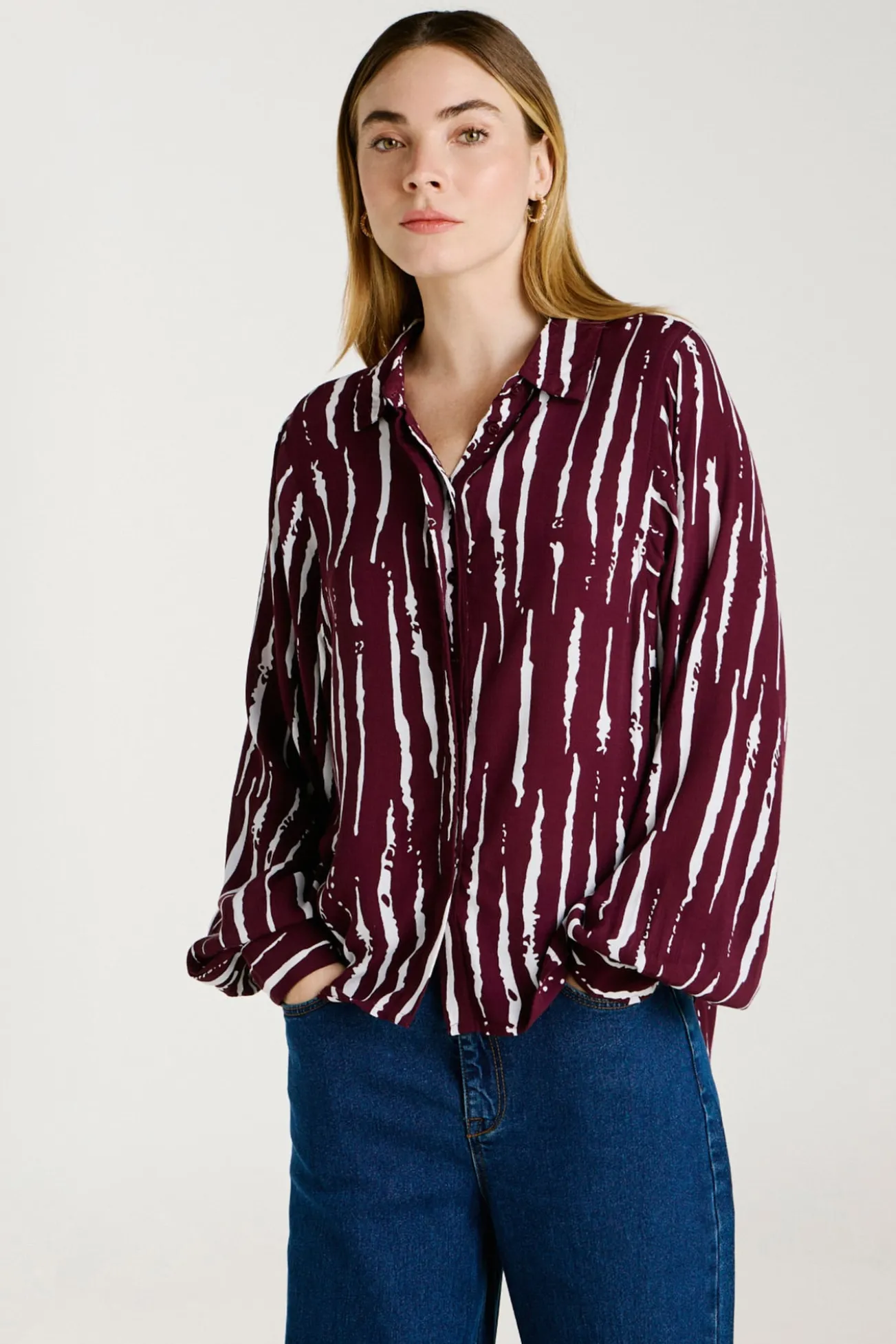 Camisa estampada de viscosa