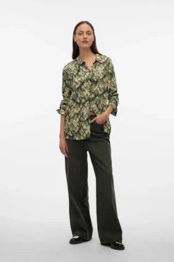 Camisa estampada manga larga