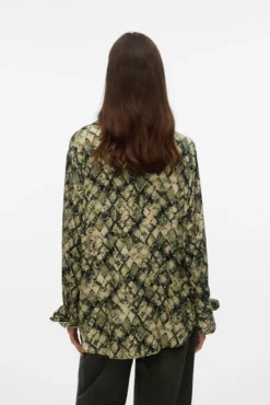 Camisa estampada manga larga