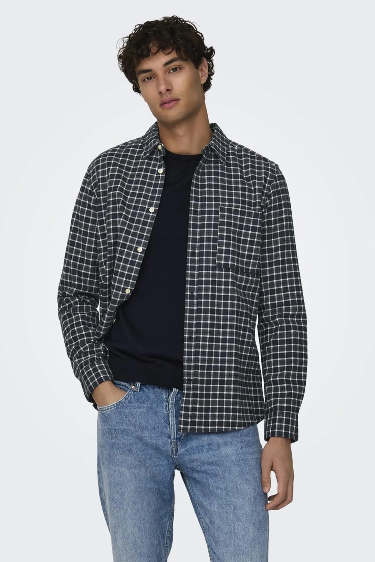 Camisa estampado cuadros