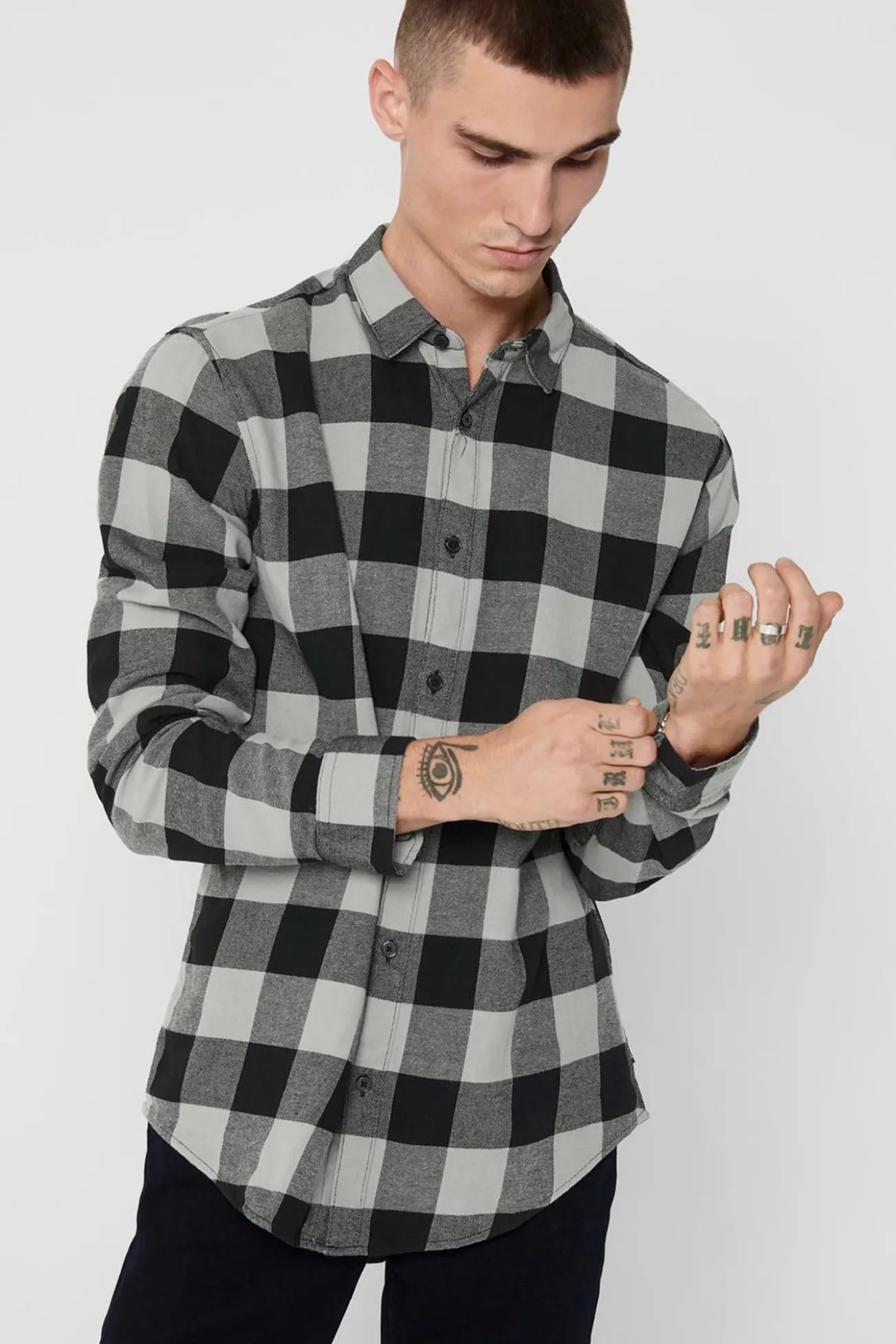 Camisa estampado cuadros