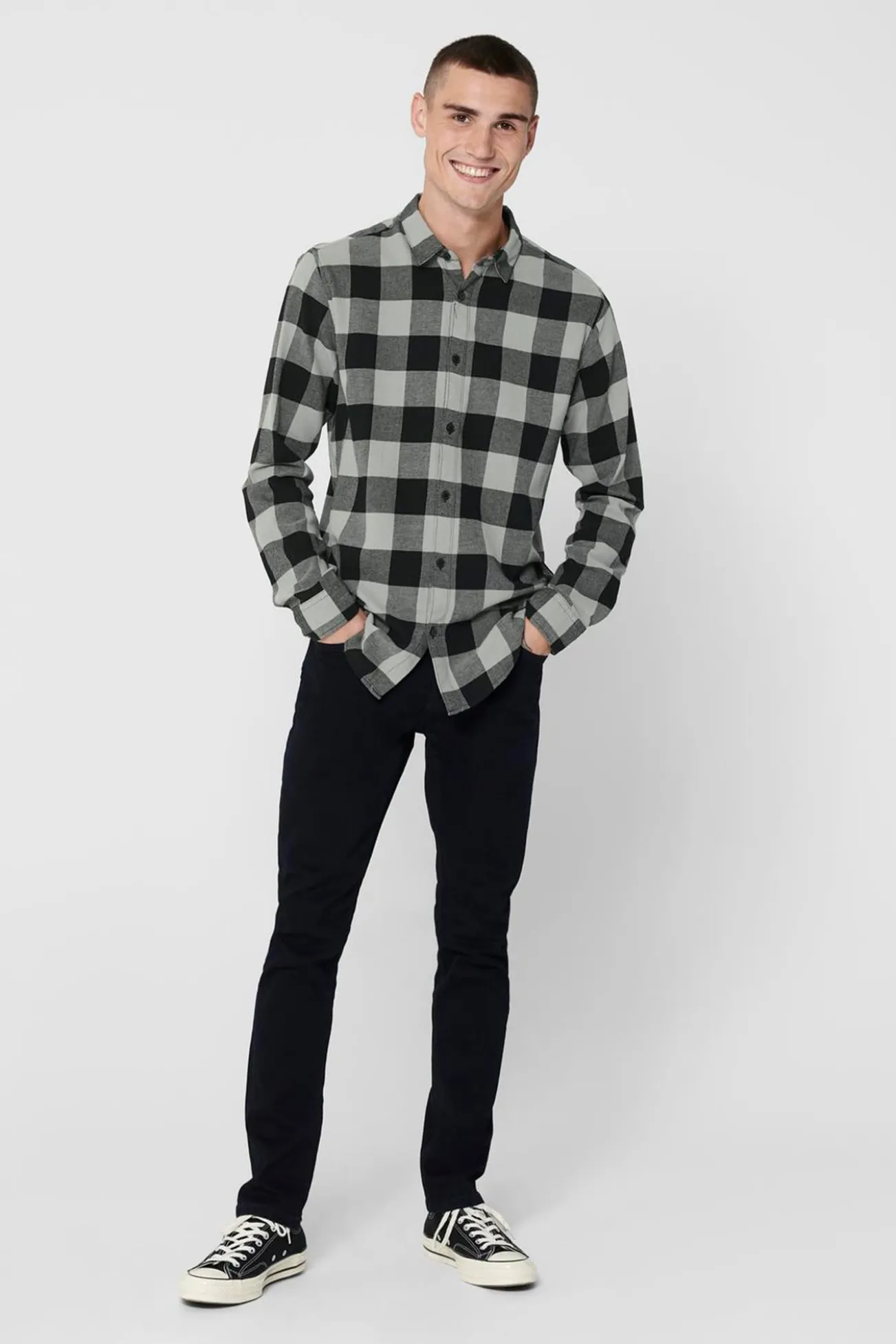 Camisa estampado cuadros