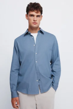Camisa estructura bicolor
