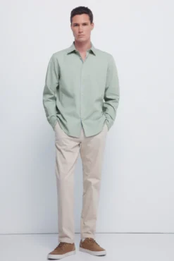 Camisa estructura bicolor