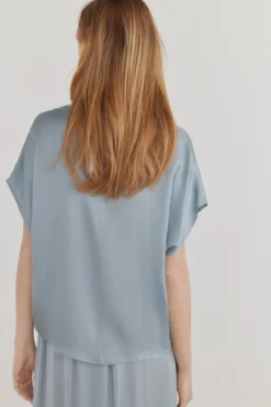 Camisa fluida satinada