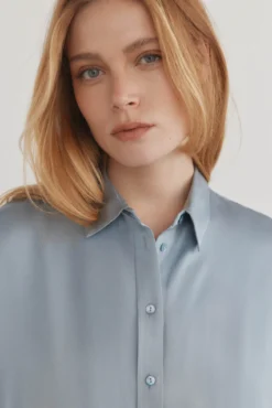 Camisa fluida satinada