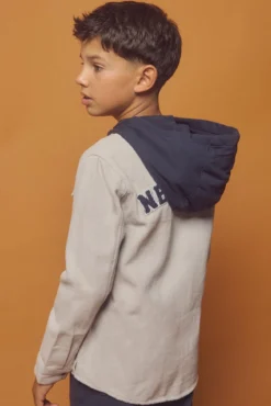 Camisa franela capucha niño