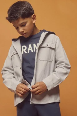 Camisa franela capucha niño