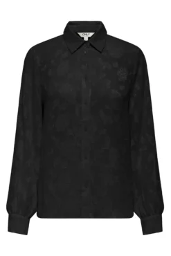 Camisa jacquard manga larga