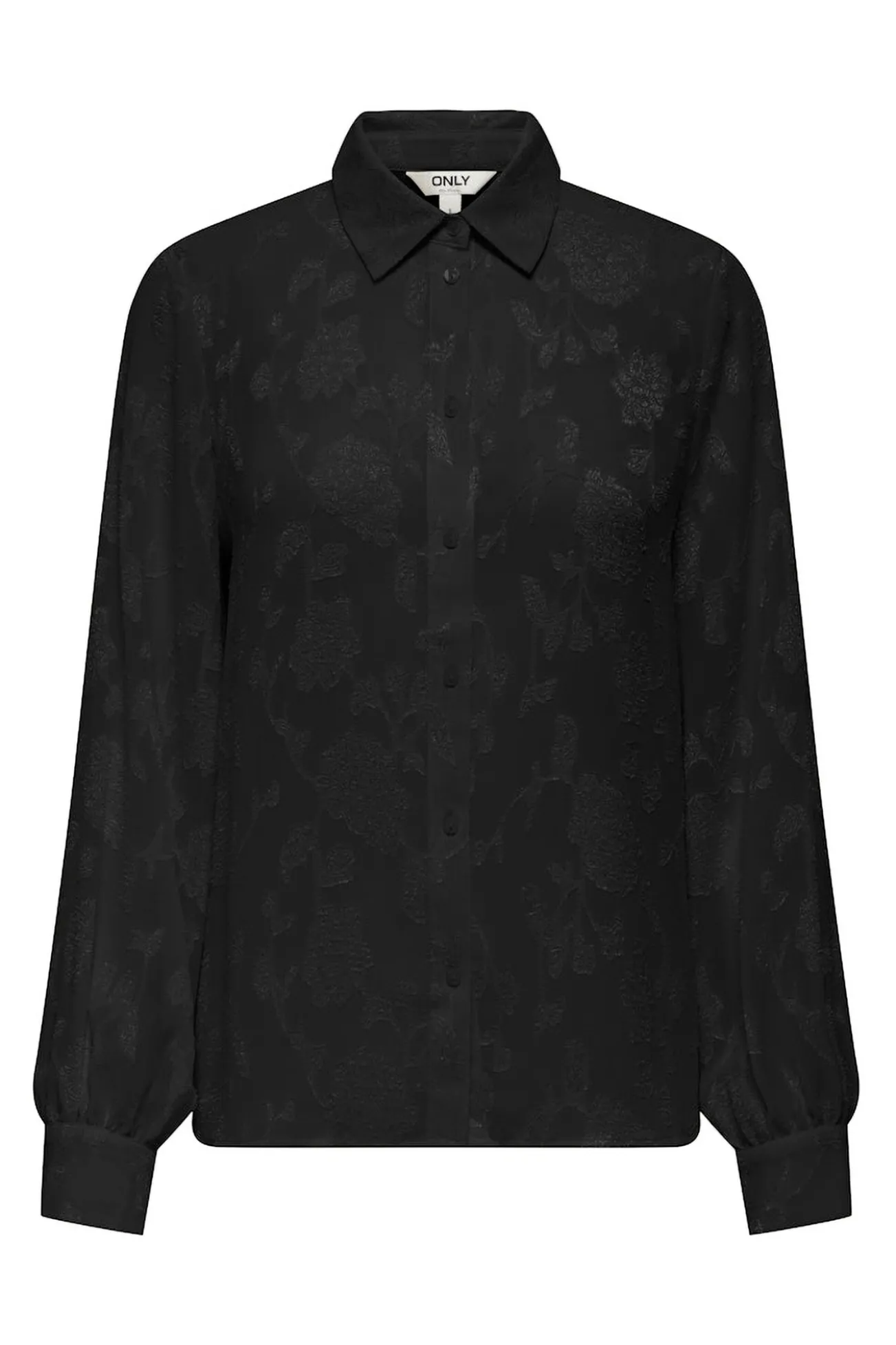 Camisa jacquard manga larga