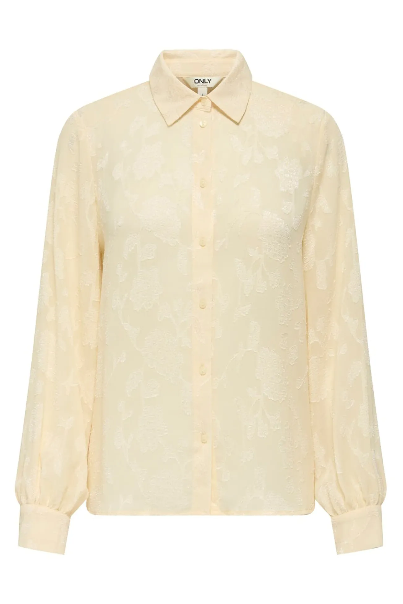 Camisa jacquard manga larga